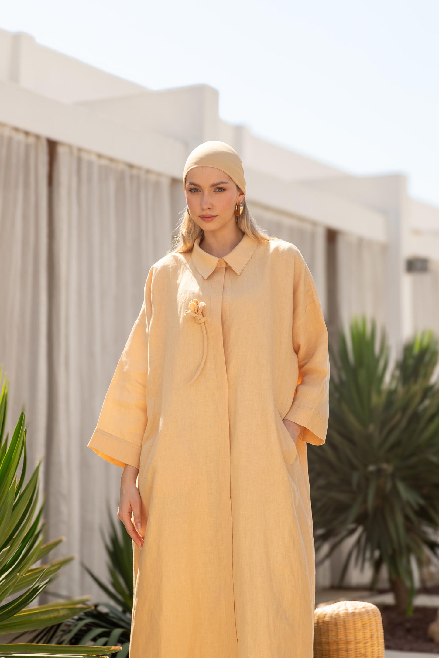 Keten Gömlek Elbise