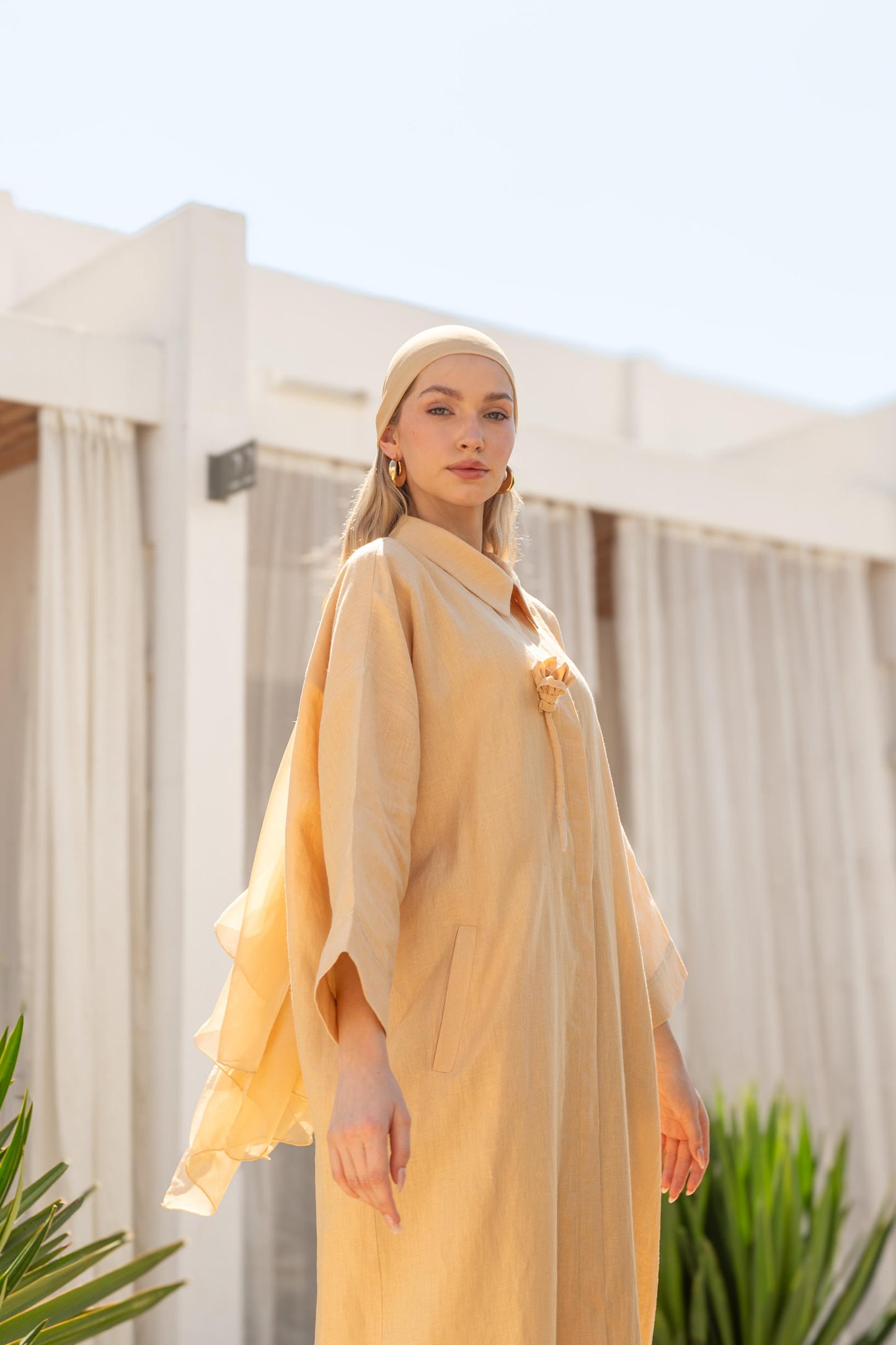 Keten Gömlek Elbise